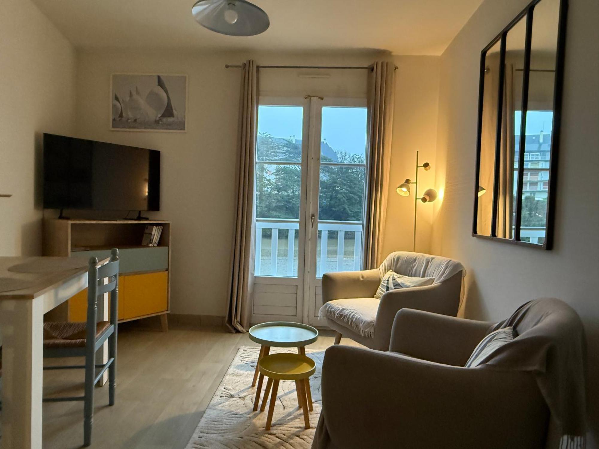 Appartement T2 Vue Sur La Riviere Avec Garage Privatif - Port De Saint-Goustan Auray Exteriér fotografie